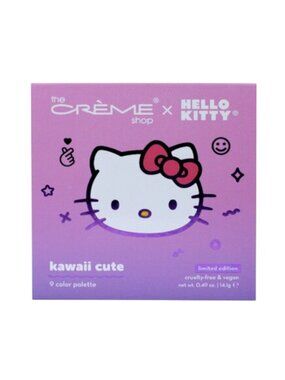 NWT The Crème Shop x Hello Kitty Kawaii Cute 9 Color Eyeshadow Palette